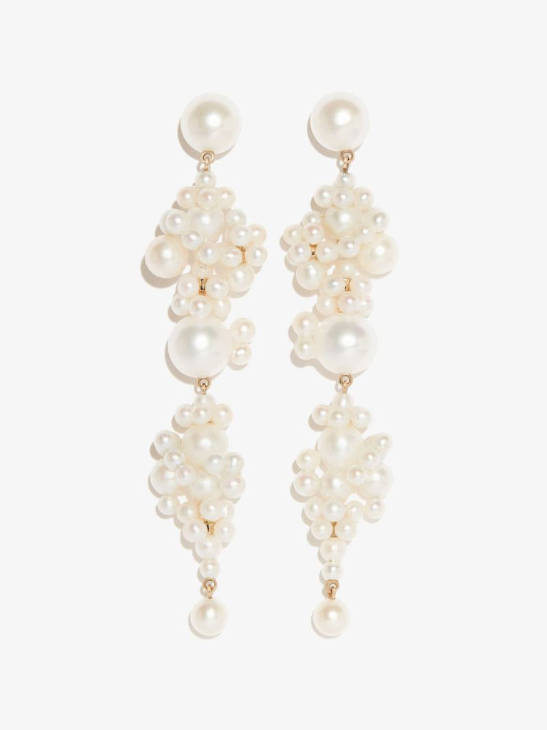14k Yellow Gold Grand Bisou Pearl Earrings