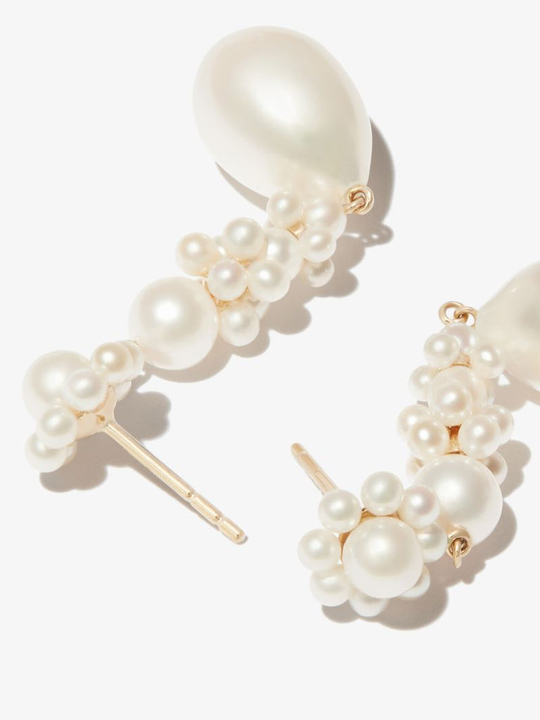 14k Yellow Gold Bellis L'eau Pearl Earrings