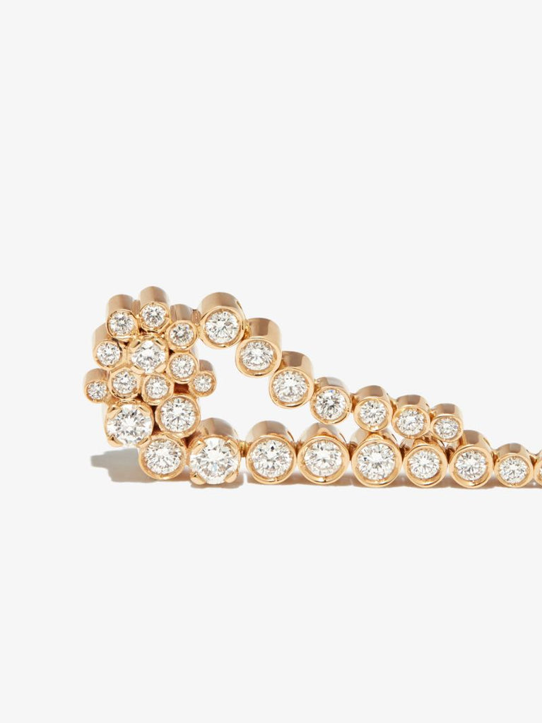 18k Yellow Gold Petite Fontaine Diamond Earring