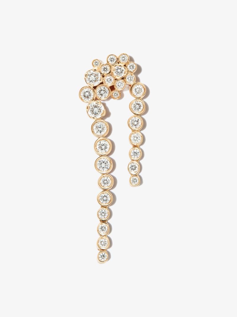 18k Yellow Gold Petite Fontaine Diamond Earring
