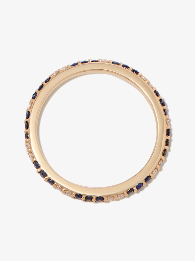 14k Yellow Gold Diana Sapphire and Diamond Ring