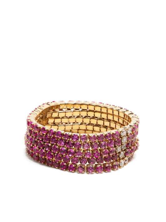 18k Yellow Gold Sapphire and Diamond Ring