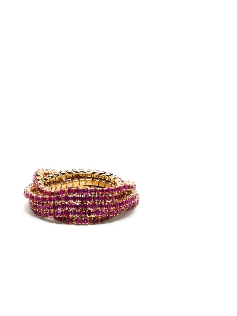 18k Yellow Gold Sapphire and Diamond Ring
