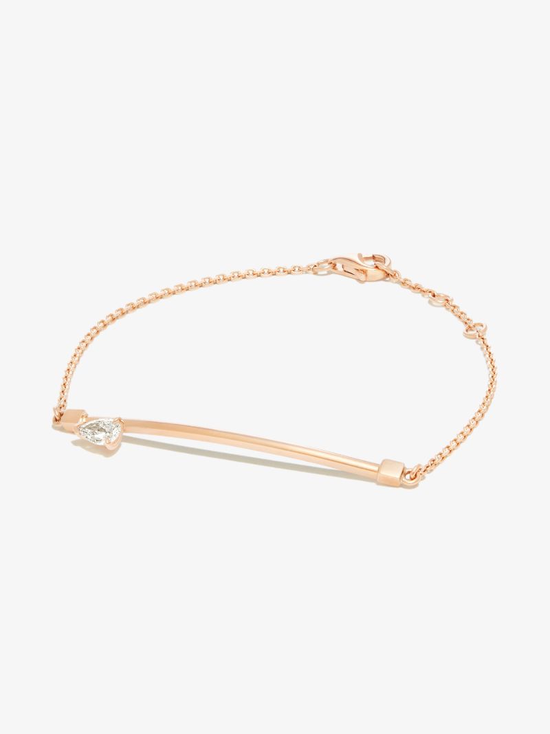 18k Rose Gold Serti Sur Vide Diamond Bracelet