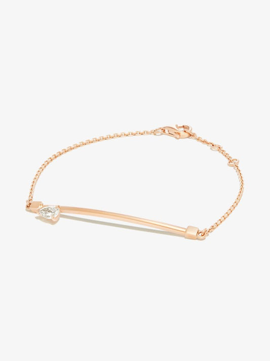 18k Rose Gold Serti Sur Vide Diamond Bracelet