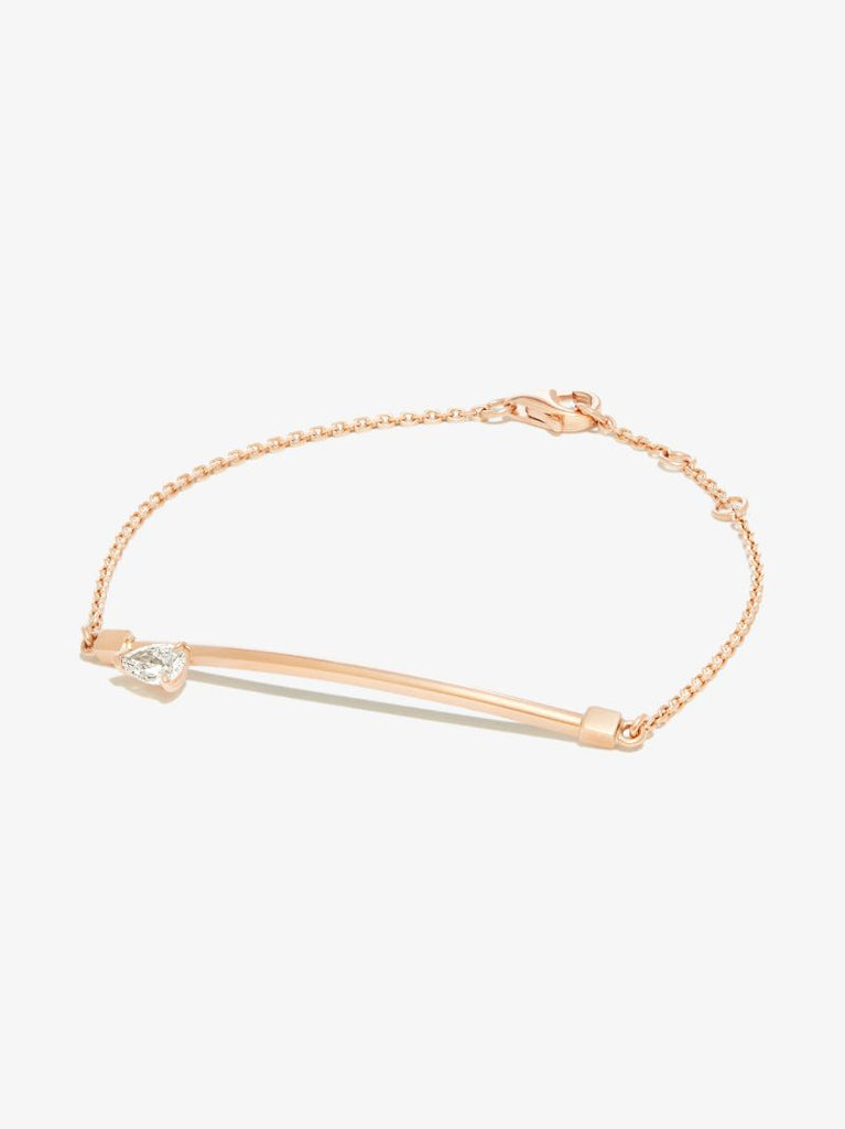18k Rose Gold Serti Sur Vide Diamond Bracelet