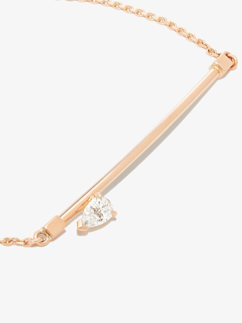 18k Rose Gold Serti Sur Vide Diamond Bracelet