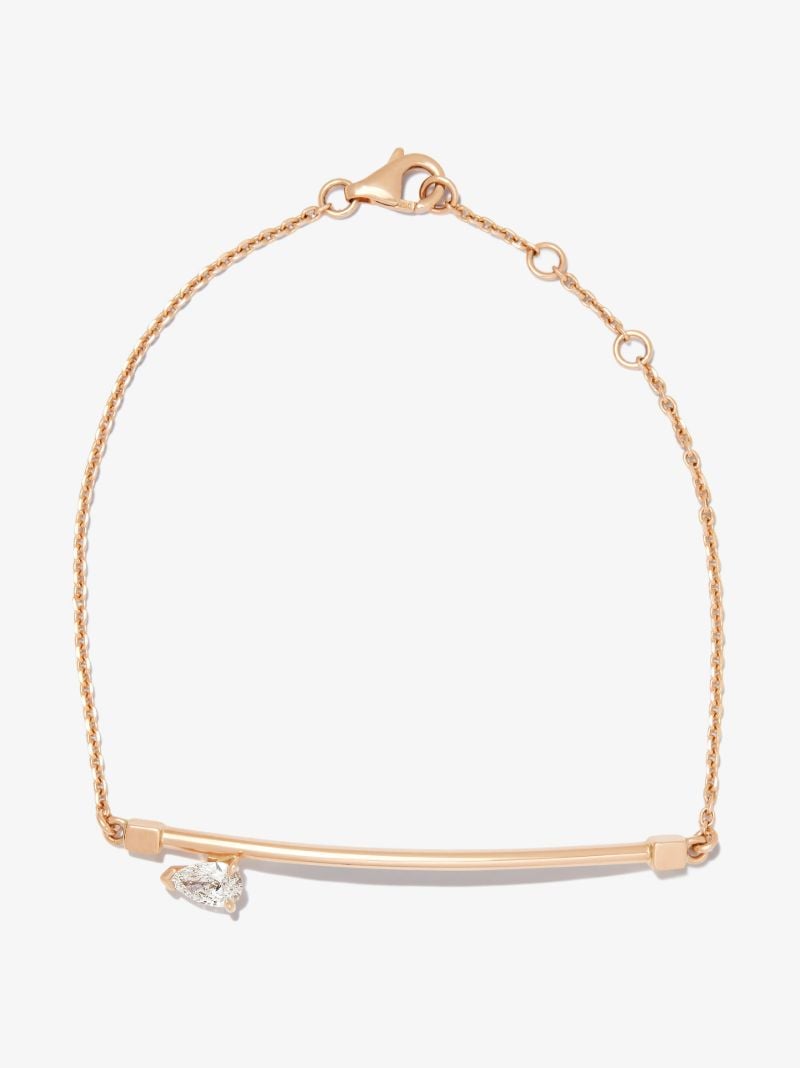 18k Rose Gold Serti Sur Vide Diamond Bracelet