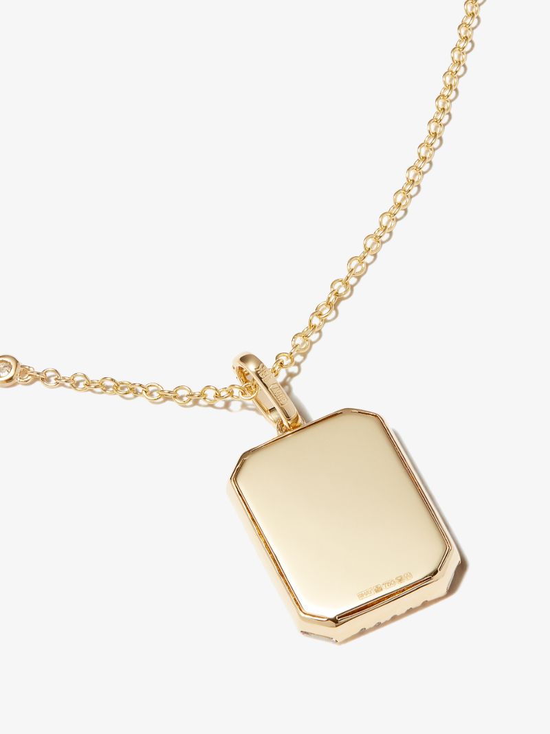 18k Yellow Gold Virgo Pendant Diamond Necklace