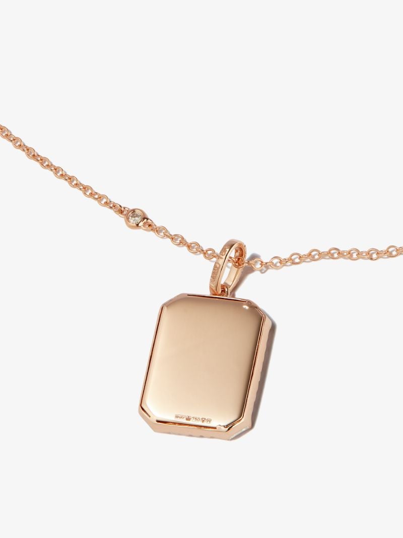 18k Rose Gold Aquarius Pendant Diamond Necklace