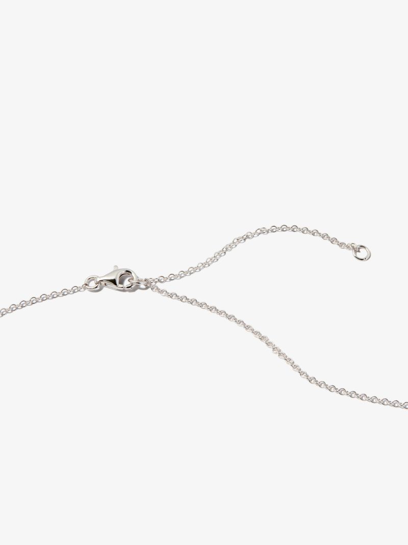 18k White Gold Sagittarius Pendant Diamond Necklace