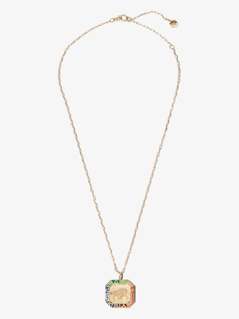 18k Yellow Gold Leo Pendant Diamond Necklace