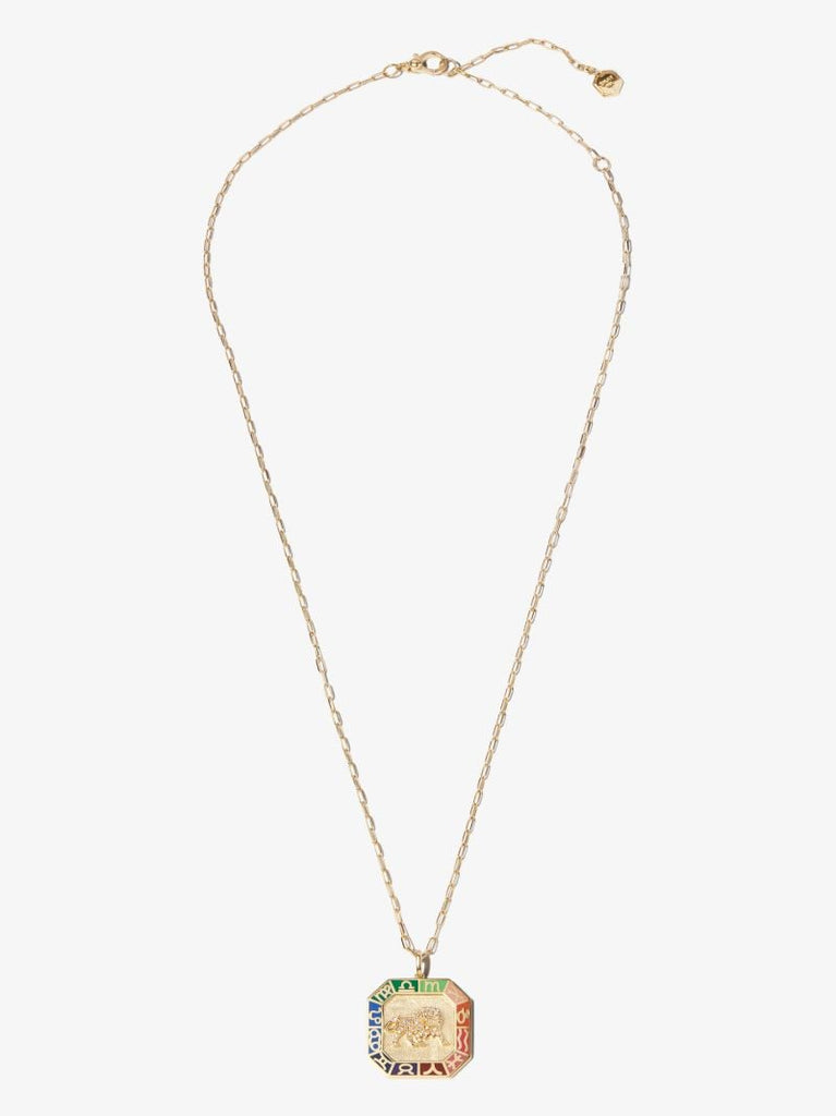 18k Yellow Gold Leo Pendant Diamond Necklace