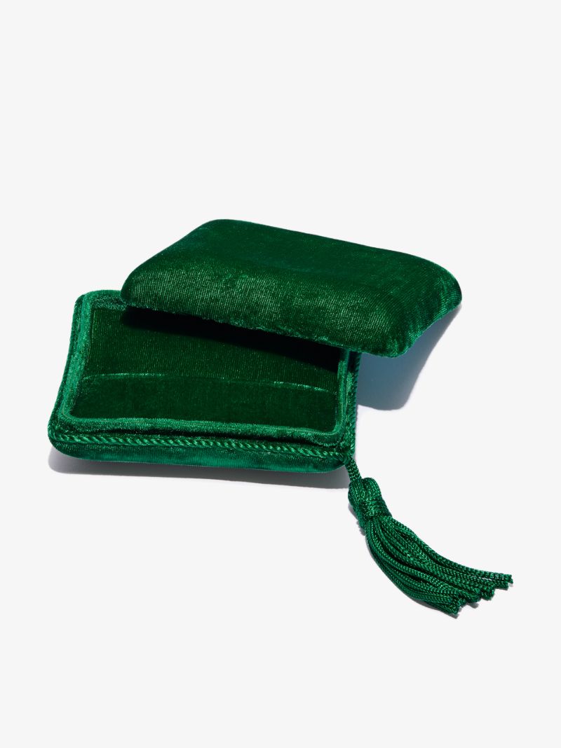 Green Small Velvet Jewellery Box