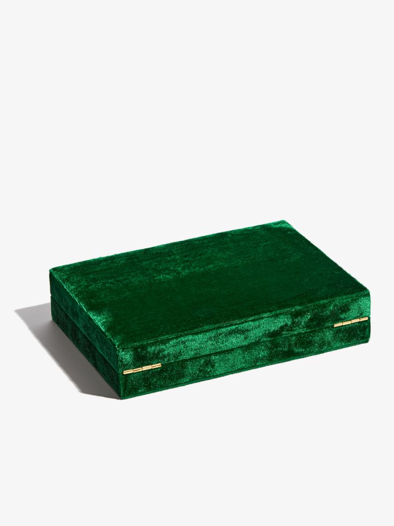 Green Velvet Jewellery Box