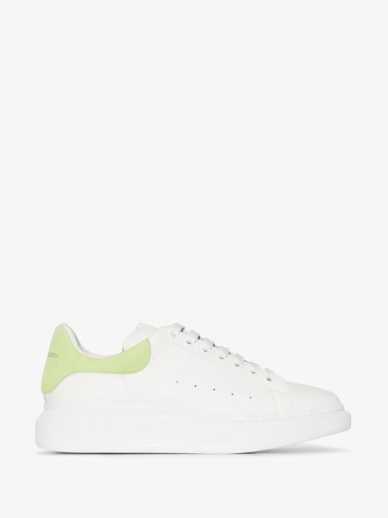 White and Green Oversized Sneakers