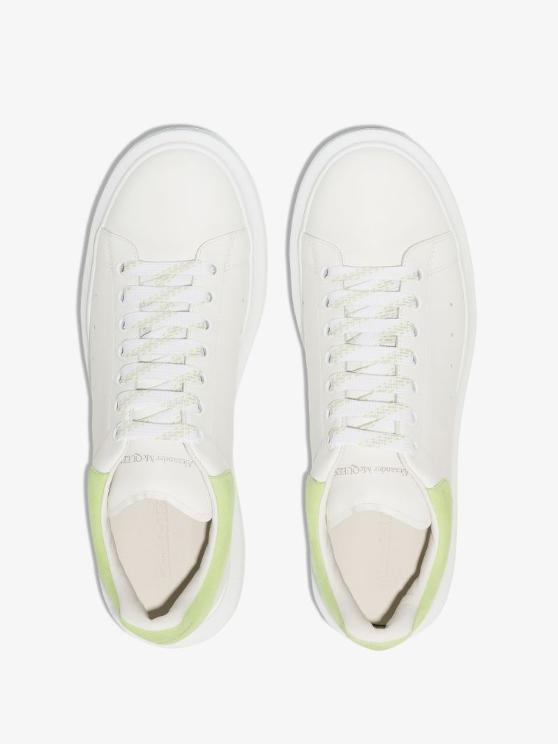 White and Green Oversized Sneakers