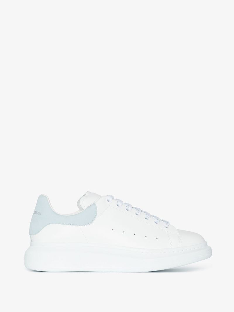 White and Blue Oversized Sneakers