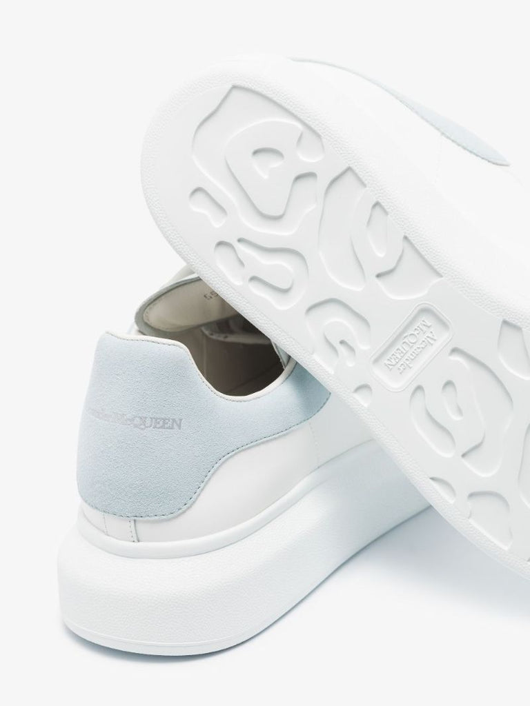 White and Blue Oversized Sneakers