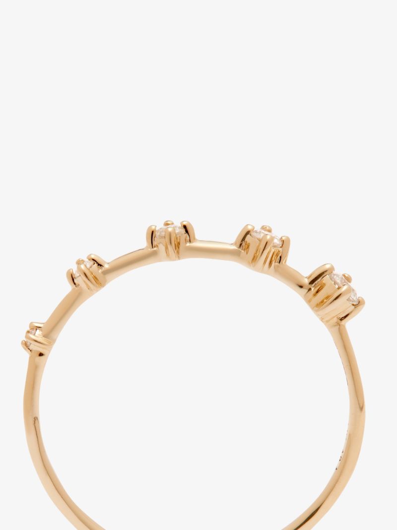 14k Yellow Gold Tiny Five Diamond Ring