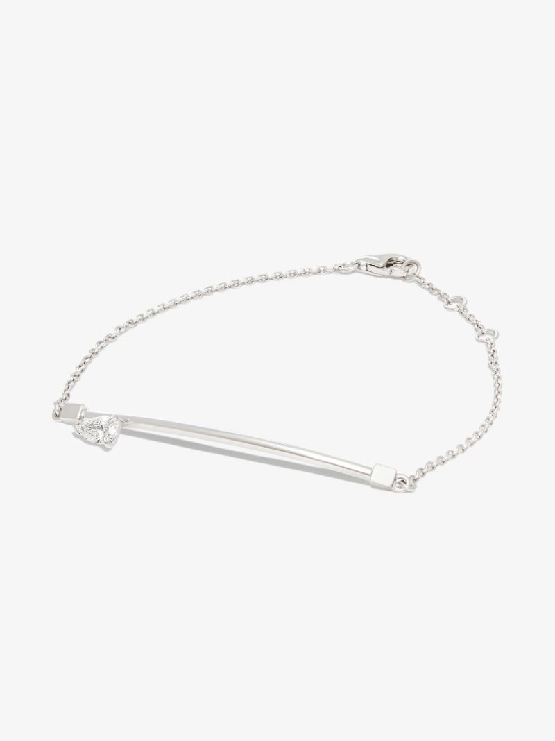 18k White Gold Serti Sur Vide Diamond Bracelet