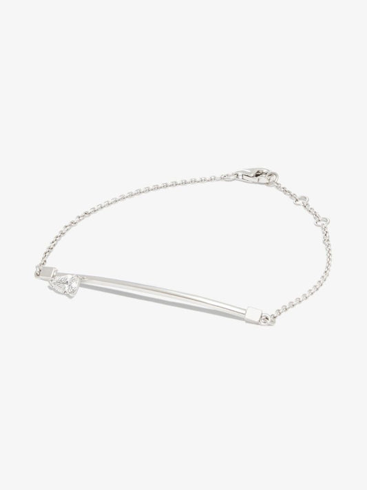 18k White Gold Serti Sur Vide Diamond Bracelet
