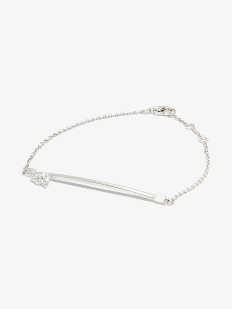 18k White Gold Serti Sur Vide Diamond Bracelet