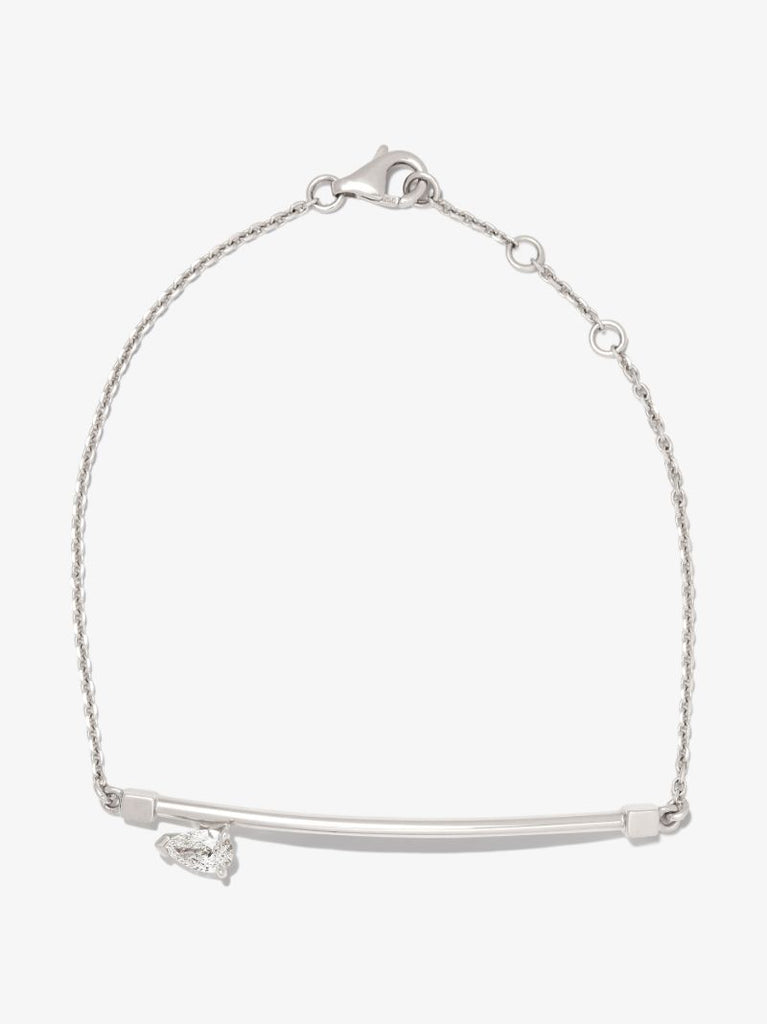 18k White Gold Serti Sur Vide Diamond Bracelet