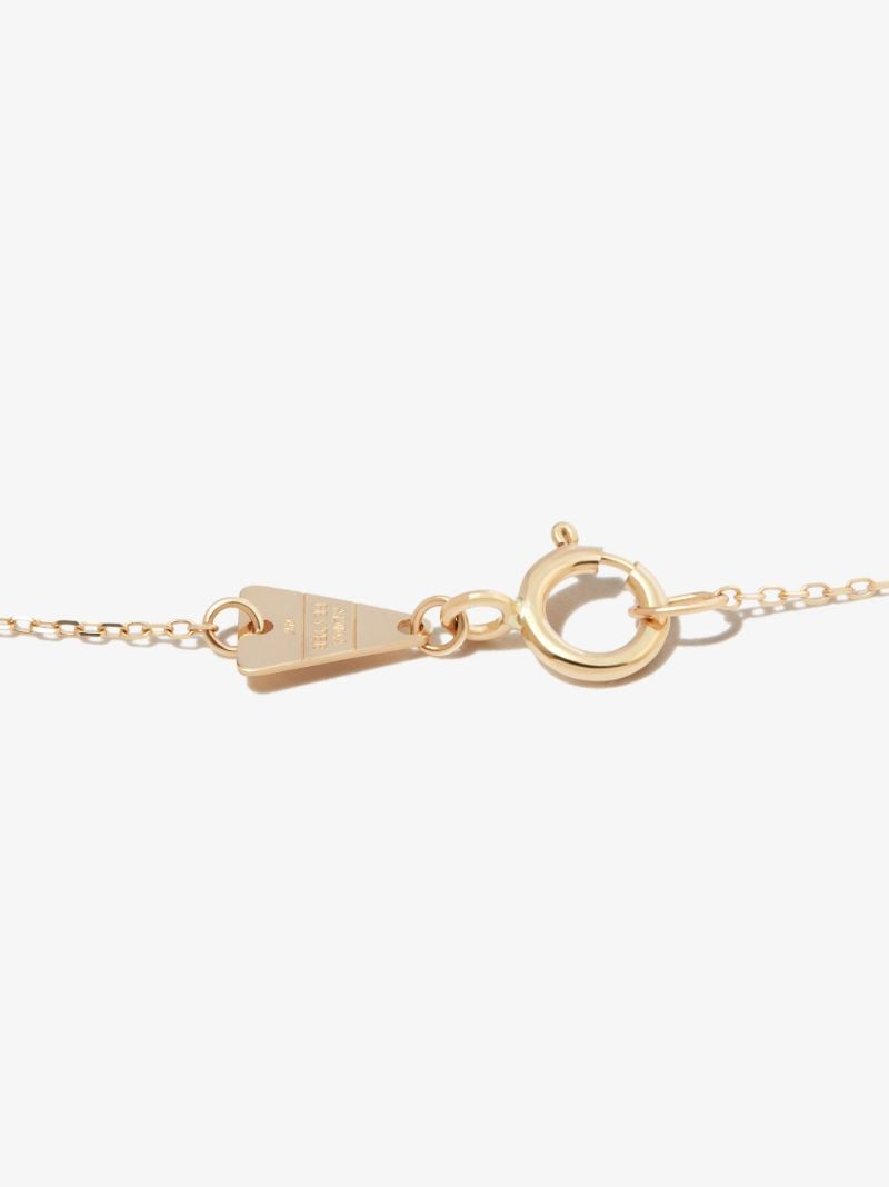 14k Yellow Gold Horseshoe Turquoise and Diamond Necklace