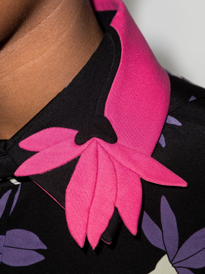 Black Fairy Flowers Printed Shirt