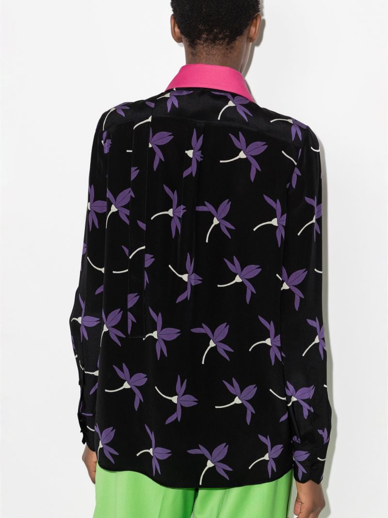 Black Fairy Flowers Printed Shirt