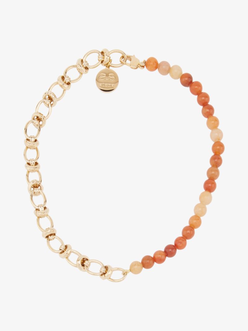 Orange Alona Beaded Necklace
