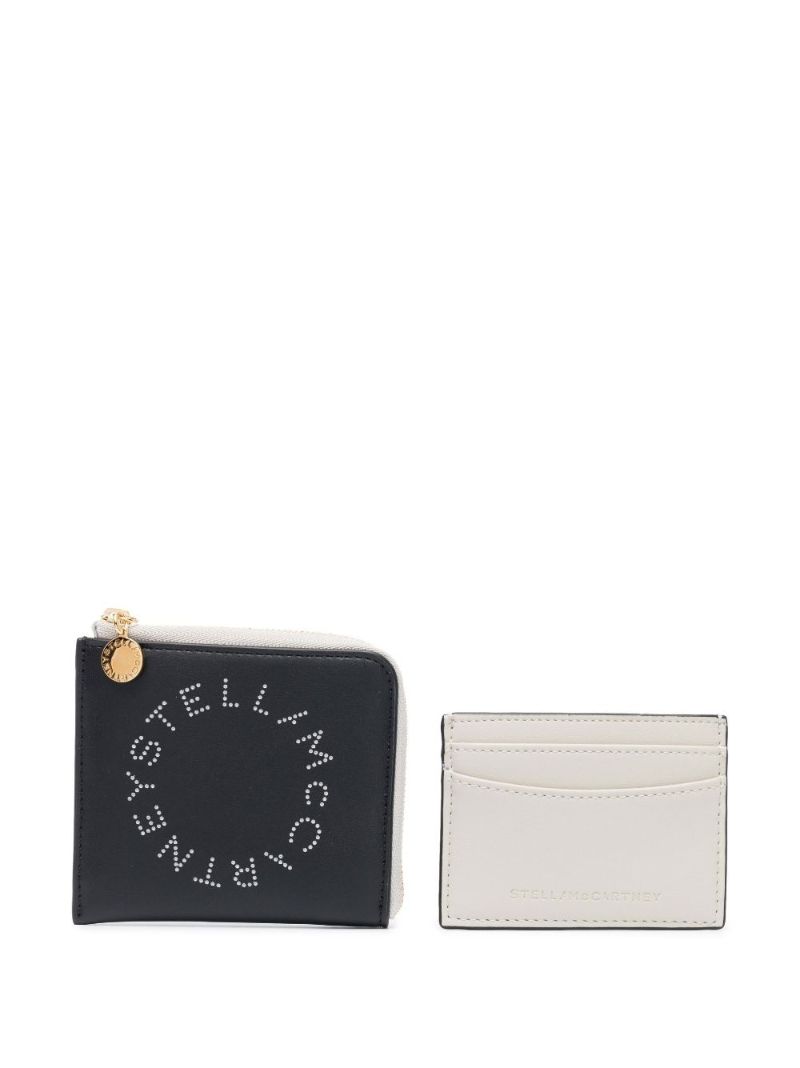Black Logo Zip-up Coin Pouch