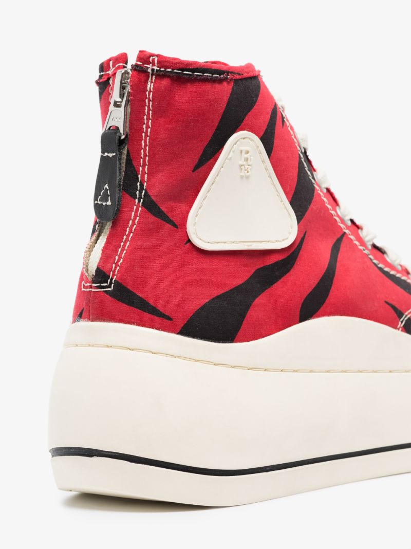 Red Kurt Zebra Print High Top Sneakers