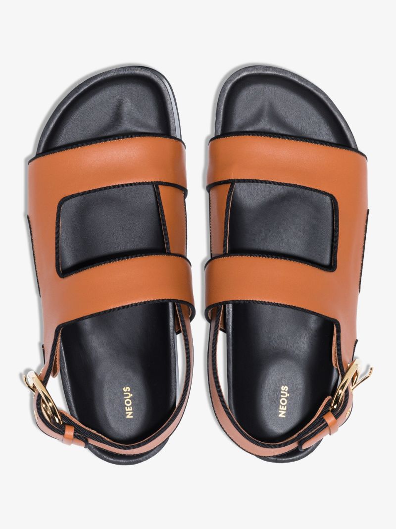 Brown Cher 50 Flatform Leather Sandals