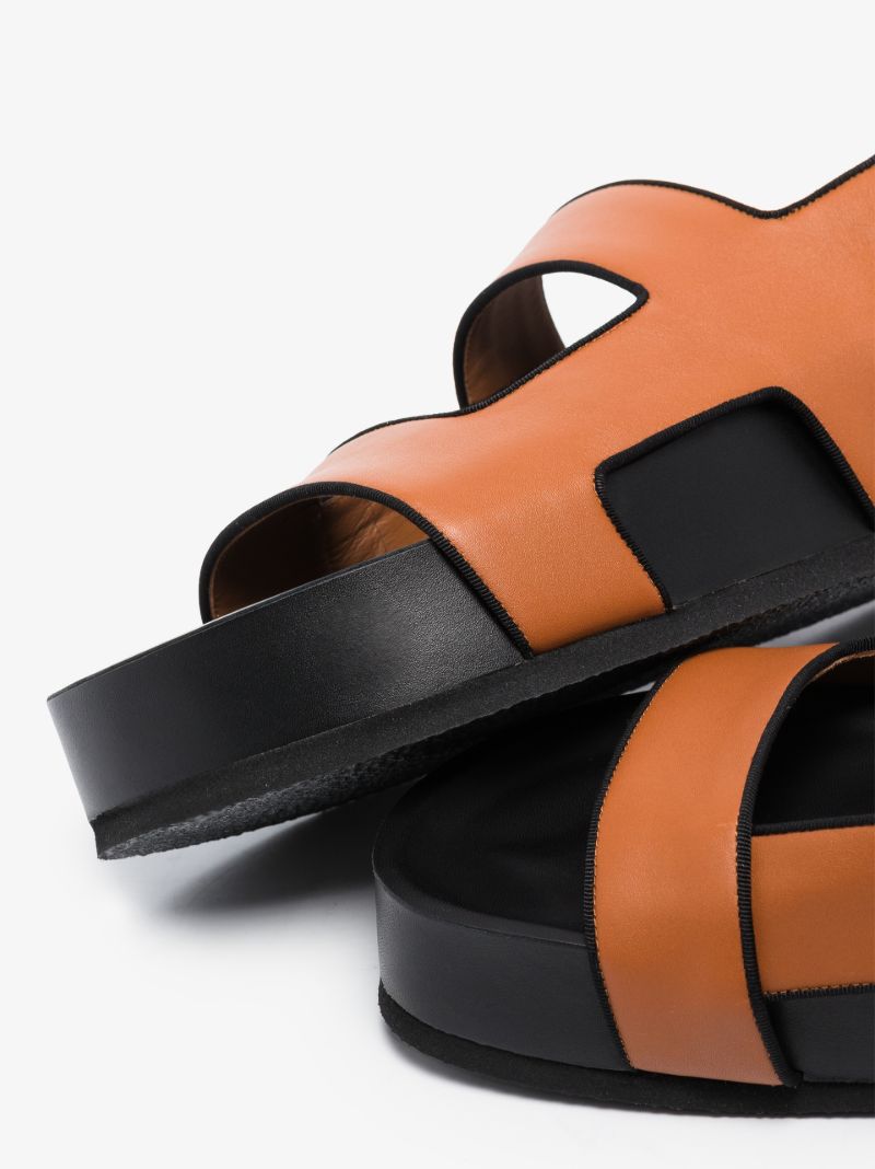 Brown Cher 50 Flatform Leather Sandals