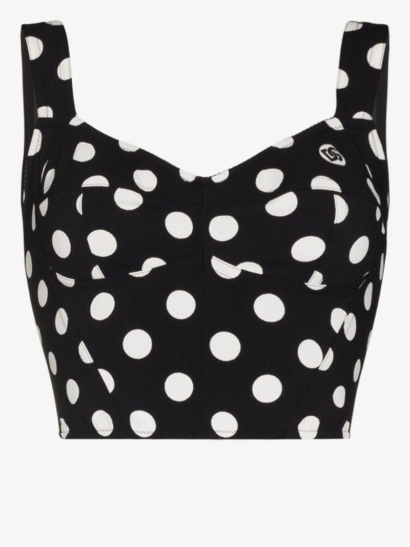 Polka Dot Bustier Top