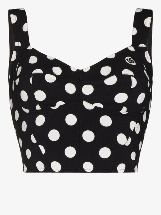 Polka Dot Bustier Top