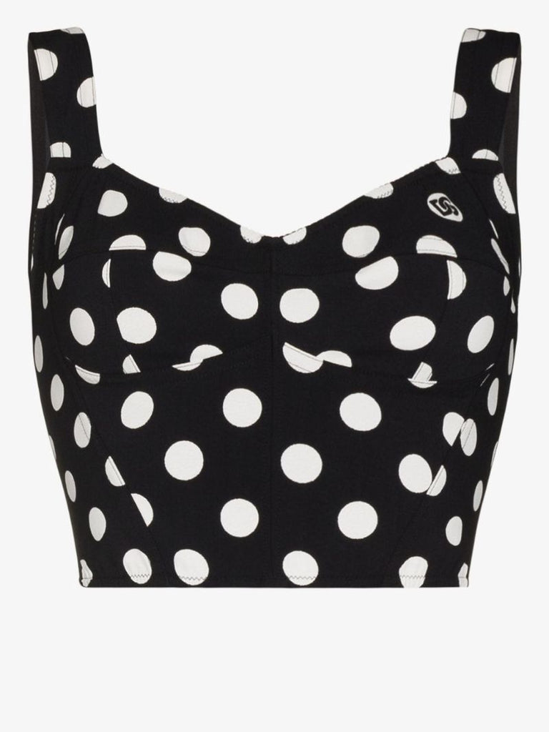 Polka Dot Bustier Top