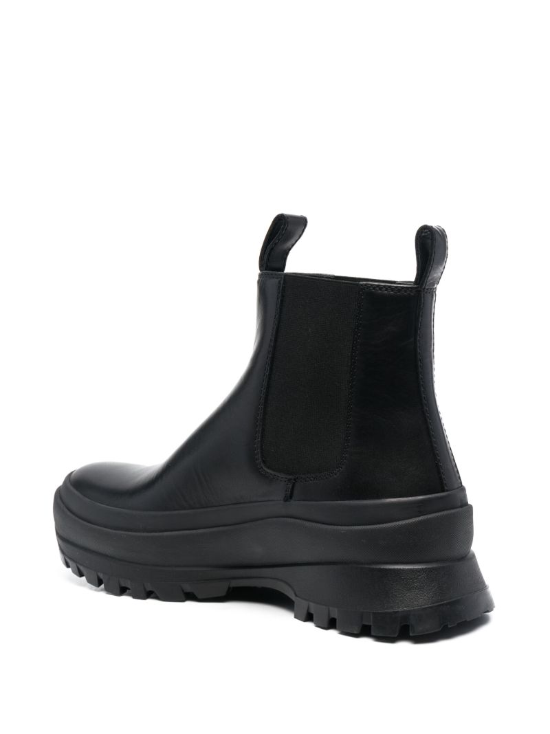 Black Leather Chelsea Boots