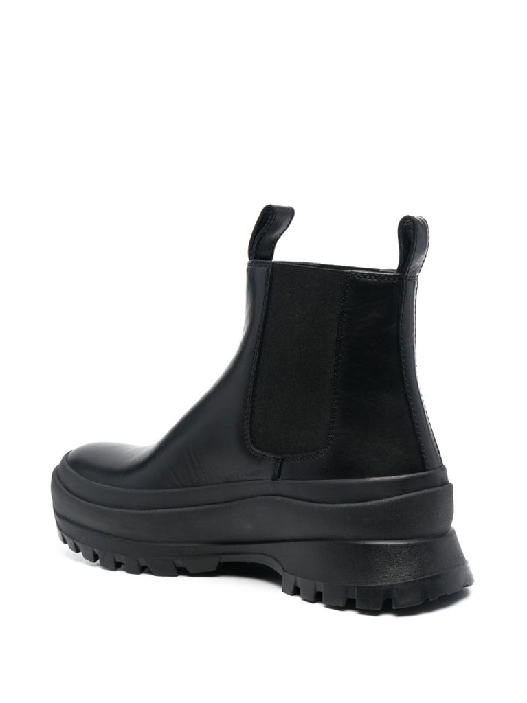 Black Leather Chelsea Boots