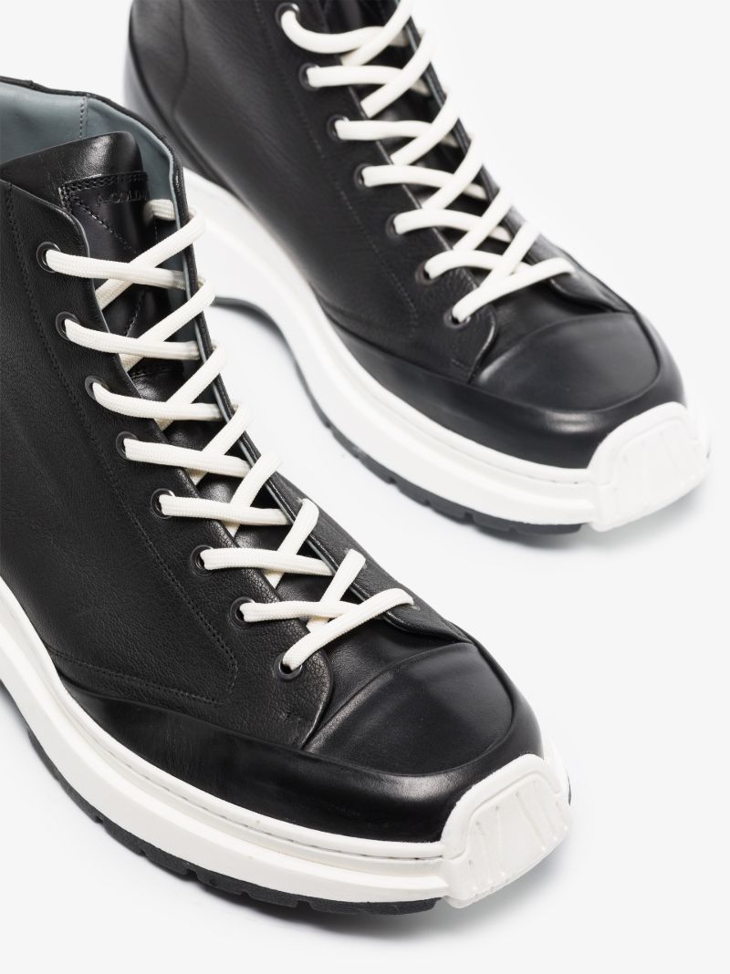 Black Leather Ankle Boots