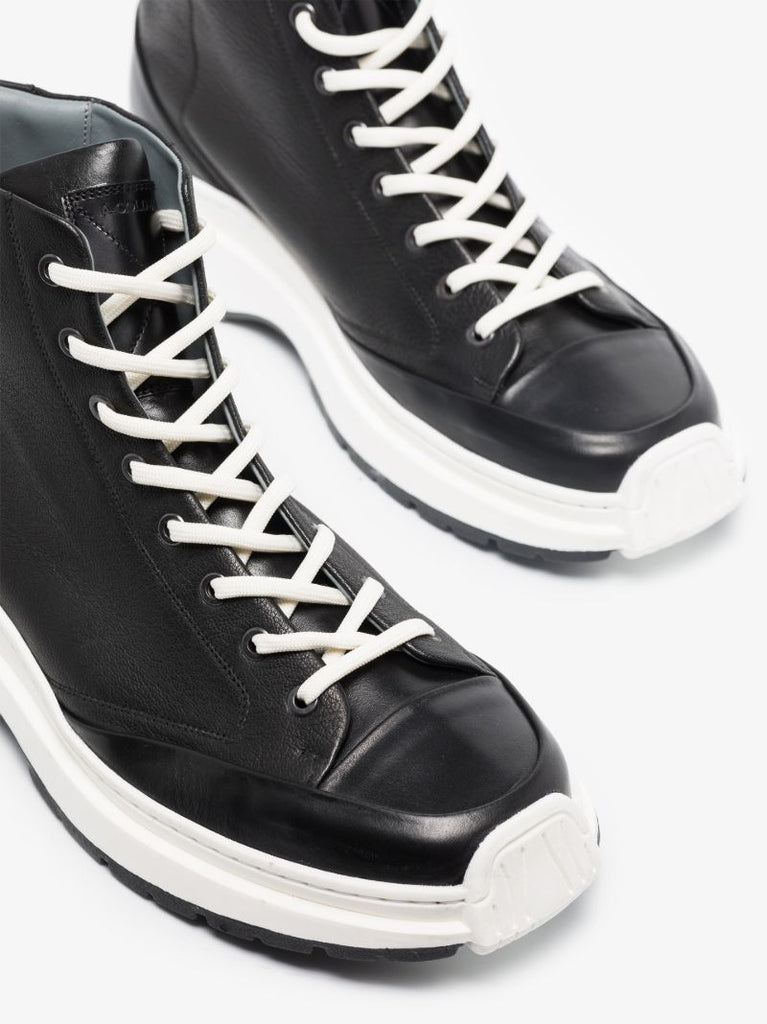 Black Leather Ankle Boots