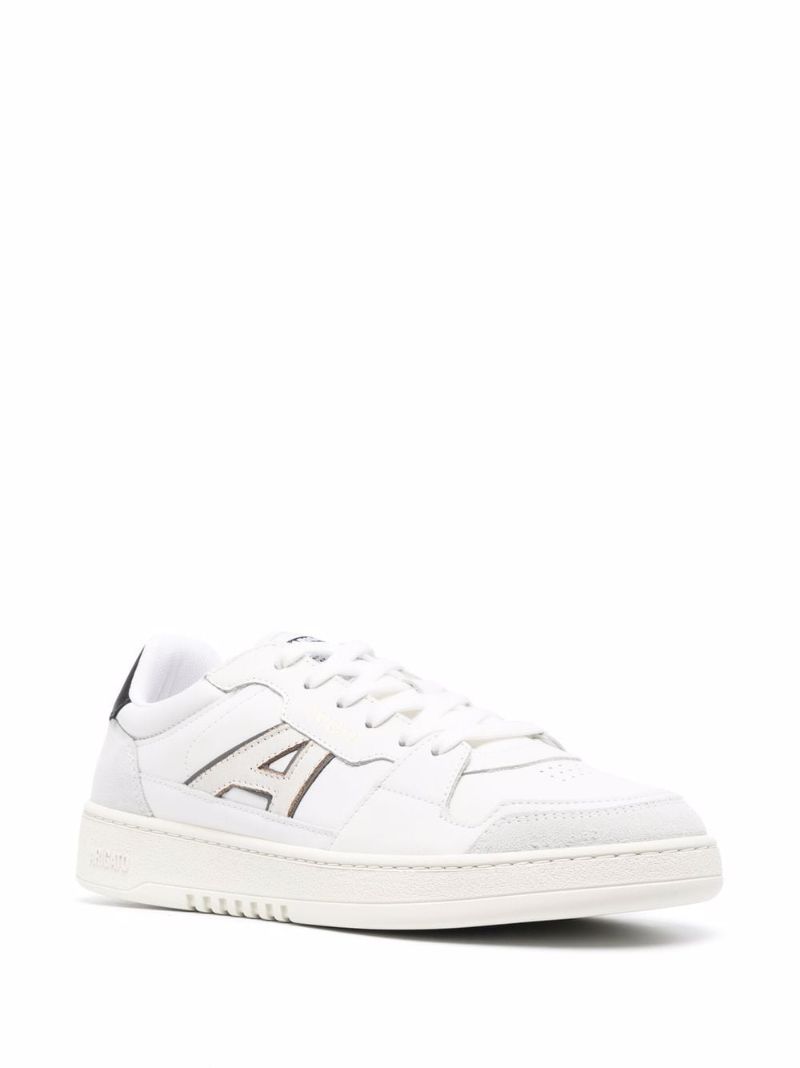 White A-dice Leather Sneakers