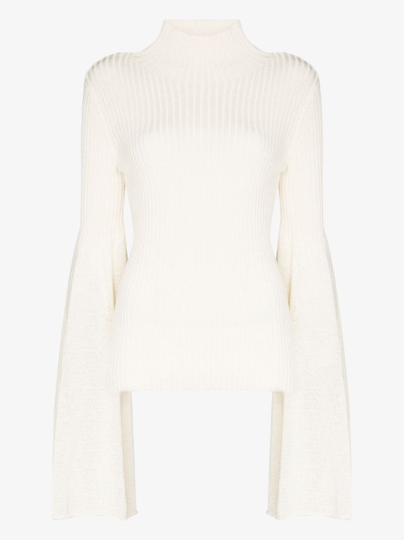 Bell Sleeve Cotton Sweater