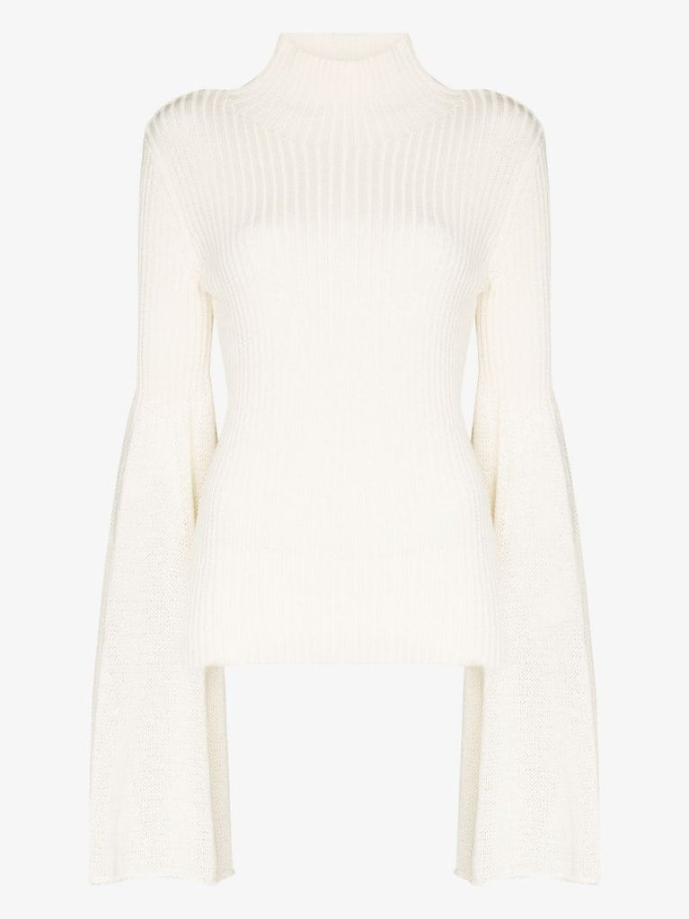 Bell Sleeve Cotton Sweater