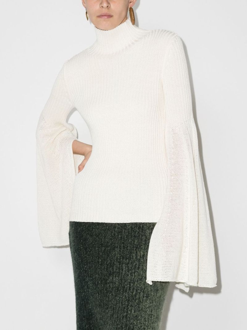 Bell Sleeve Cotton Sweater