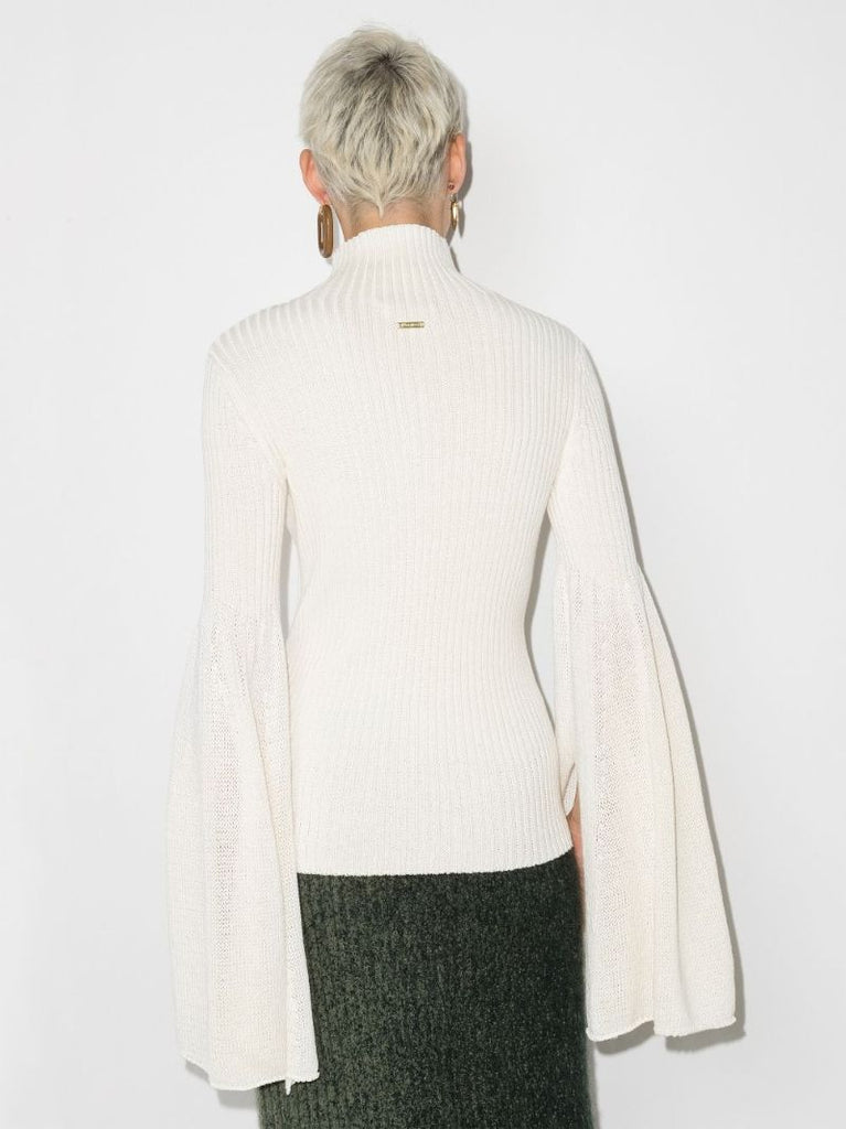 Bell Sleeve Cotton Sweater