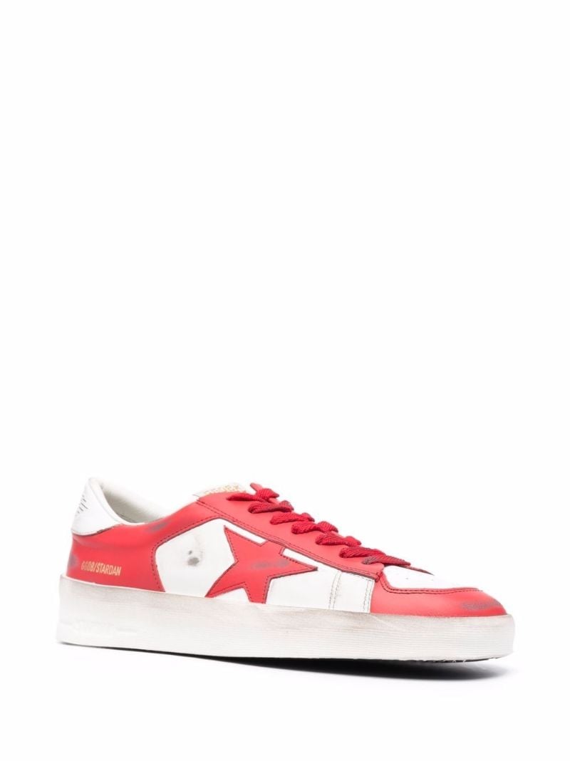 Red Stardan Low Top Leather Sneakers