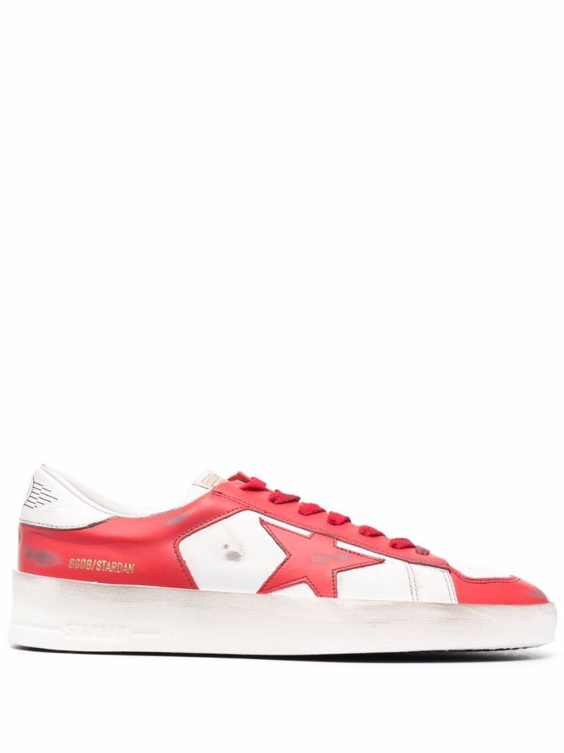 Red Stardan Low Top Leather Sneakers